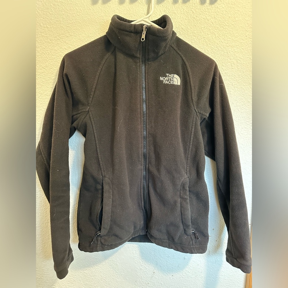 Women’s The North Face Full Zip, Black. Good used condition. Size small